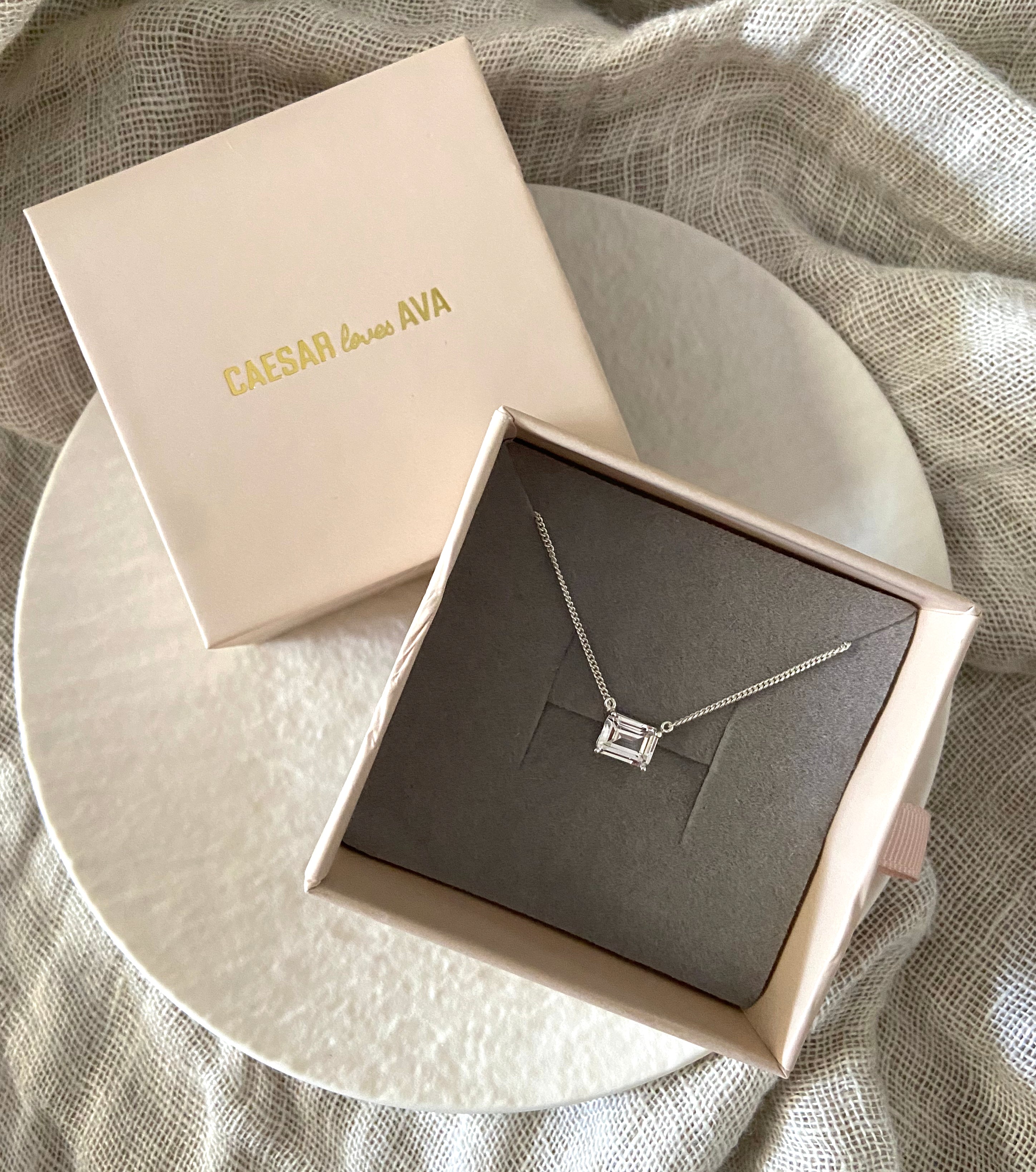 Emmie Sterling Silver and Gold Plated Silver Floating Stone Necklace - Caesar Loves Ava