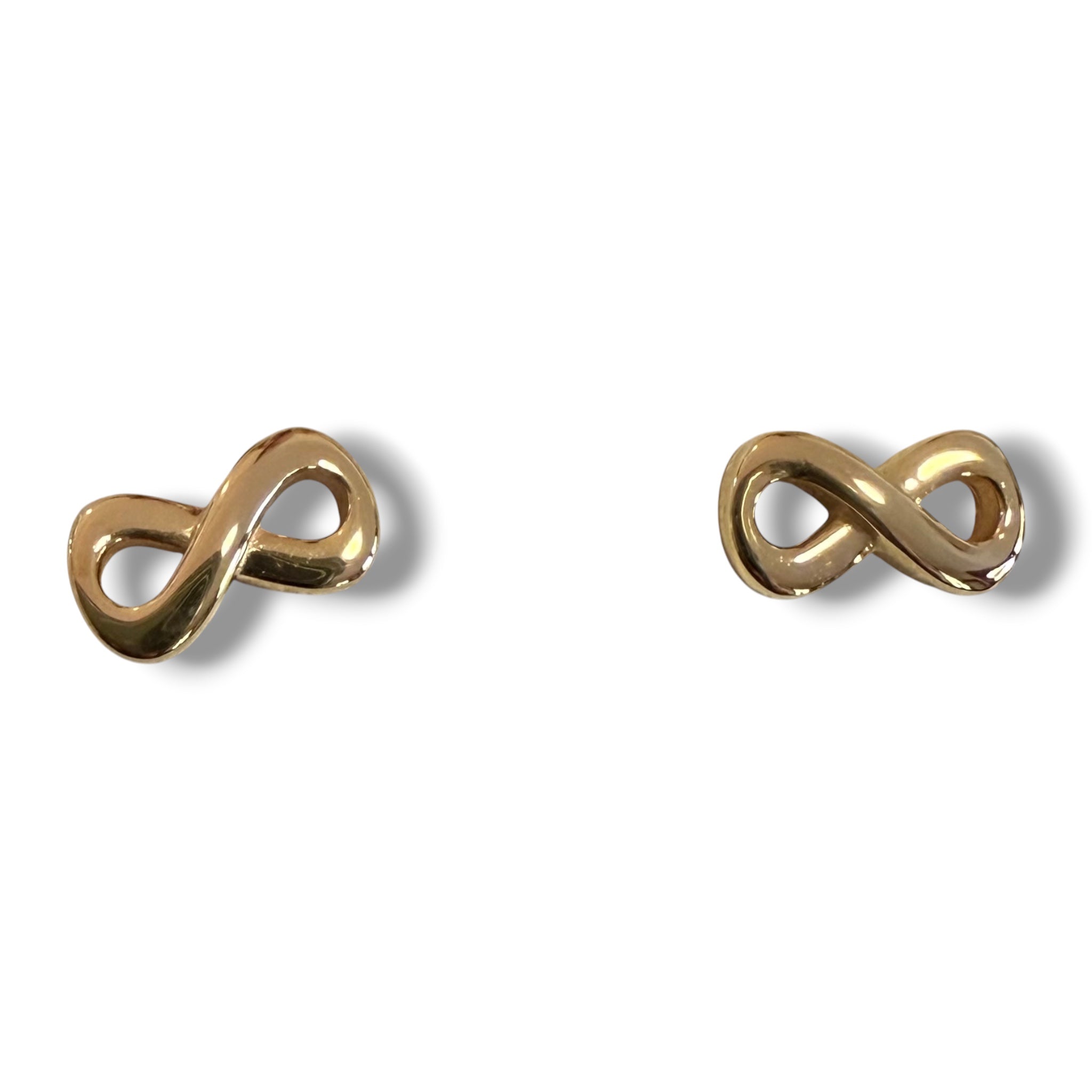 Lyra Solid Gold Infinity Stud Earrings - Caesar Loves Ava
