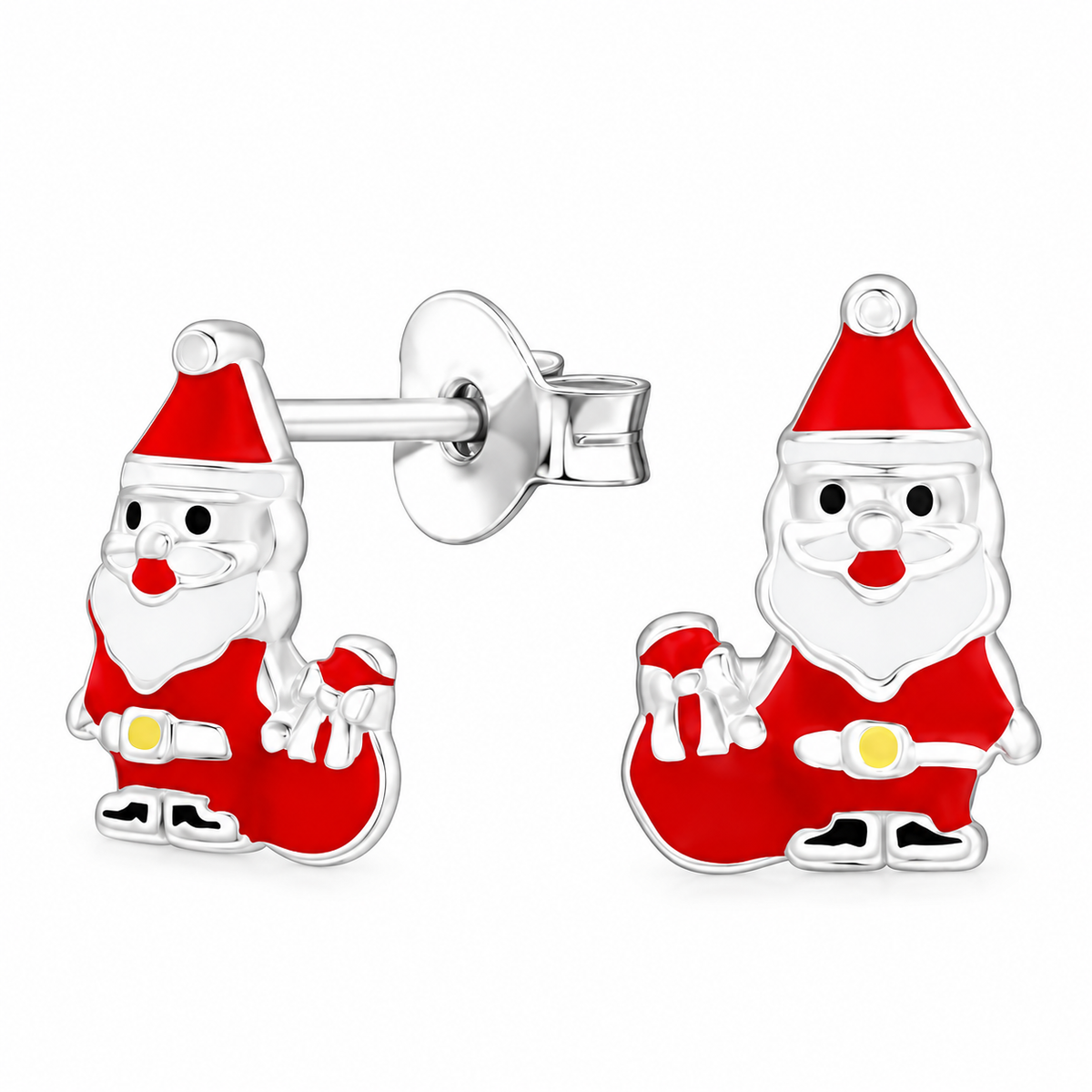 Santa Clause with Gifts Stud Earrings