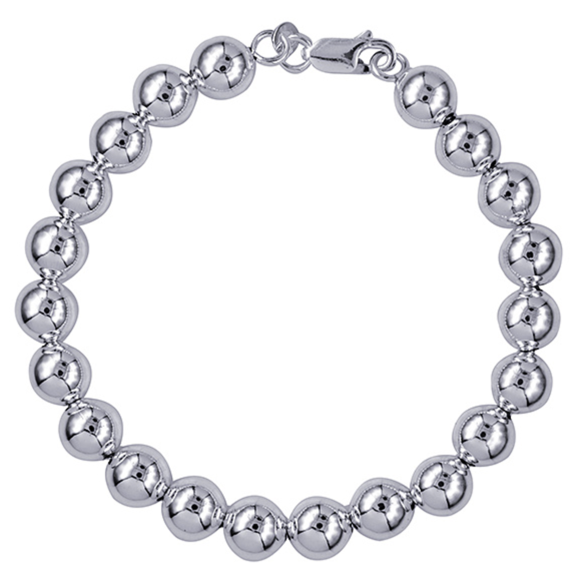 Alba Sterling Silver 8mm Ball Bracelet - Caesar Loves Ava