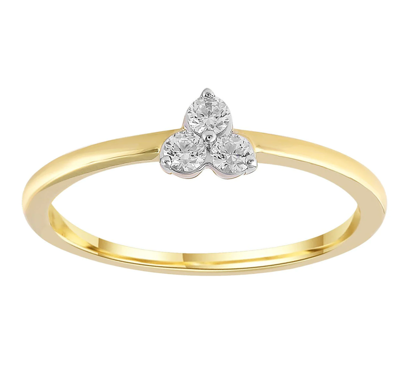 Sadie Solid Gold Trio Diamond Ring - Caesar Loves Ava