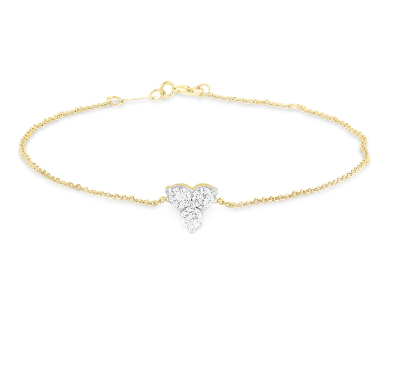 Millie Solid Gold Trio Diamond Bracelet - Caesar Loves Ava