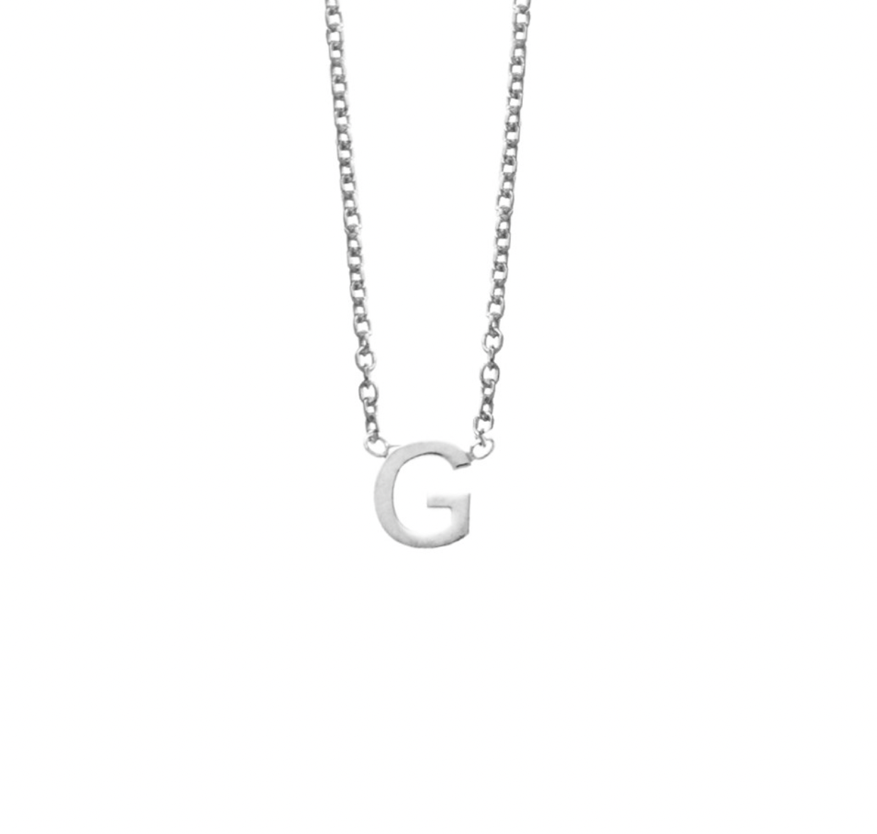 Sterling Silver Initial Necklaces - Caesar Loves Ava