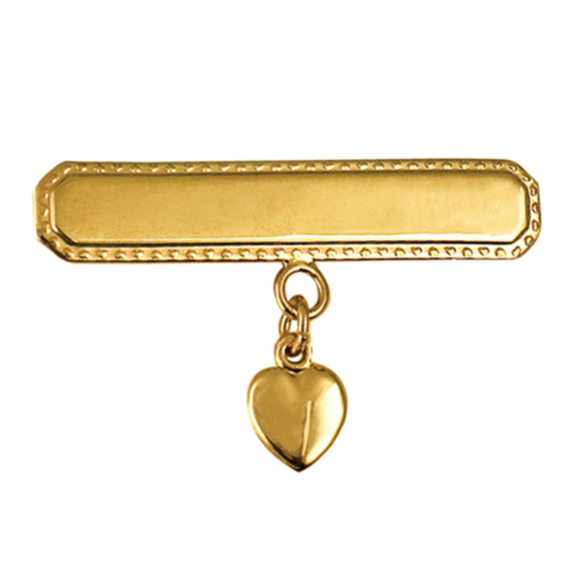 Lanaa Baby Brooch with Heart Charm - Yellow Gold and Sterling Silver - Caesar Loves Ava