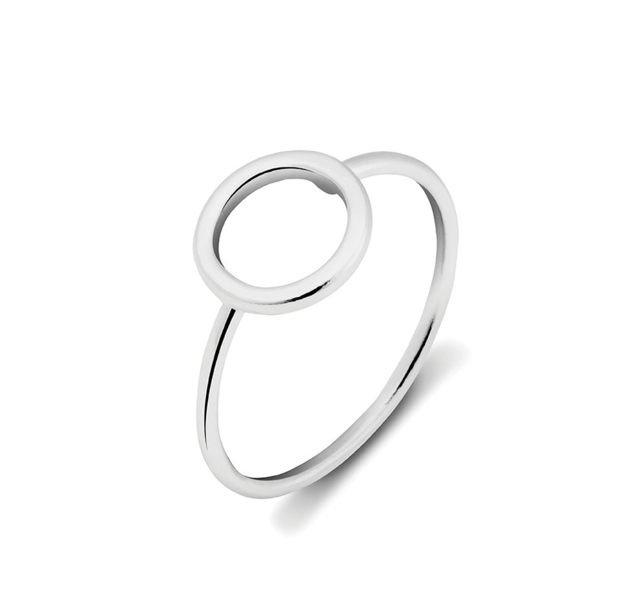 Seraphina Sterling Silver Cut Out Circle Ring - Caesar Loves Ava