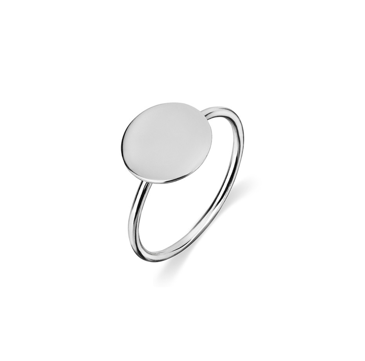 Grace Sterling Silver Flat Disc Ring - Caesar Loves Ava