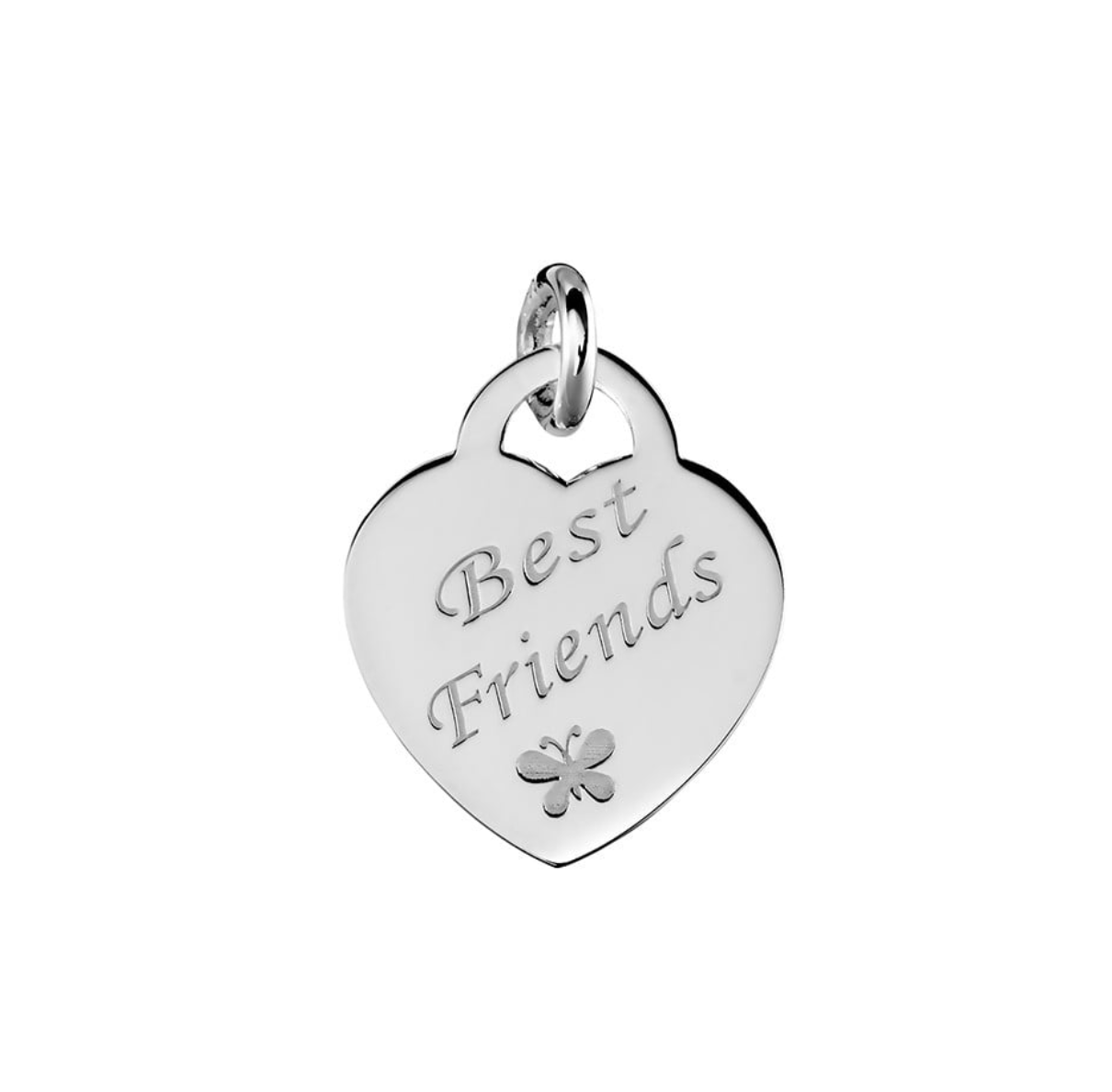 Alannah Sterling Silver Heart 'Best Friends' Pendant - Caesar Loves Ava