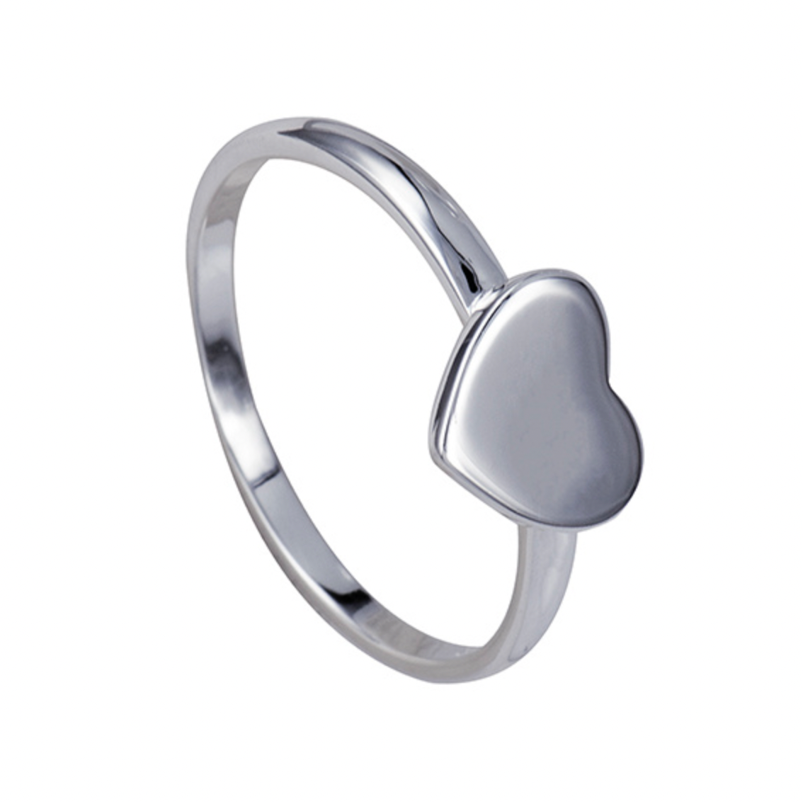 Holly Sterling Silver Plain Heart Ring - Caesar Loves Ava