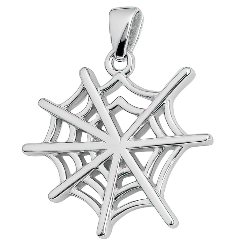 Parker Sterling Silver Spiderweb Pendant - Caesar Loves Ava