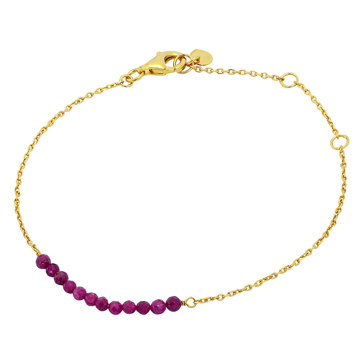 Amelia Gold Plated Silver Gemstone Bar Bracelet - Caesar Loves Ava