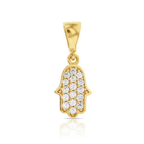 Samara Encrusted Hamsa Pendant - Caesar Loves Ava