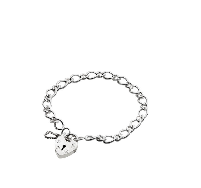 Riley Silver Baby Bracelet with Padlock - Caesar Loves Ava