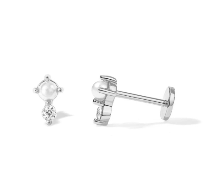 Megan Freshwater Pearl Dazzling Studs - Caesar Loves Ava