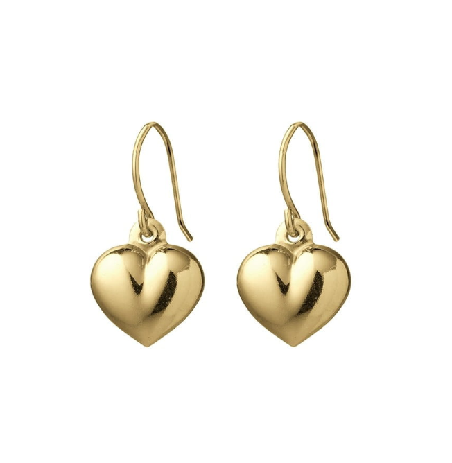 Gabriella Sterling Silver Puff Heart Drop Earrings - Caesar Loves Ava