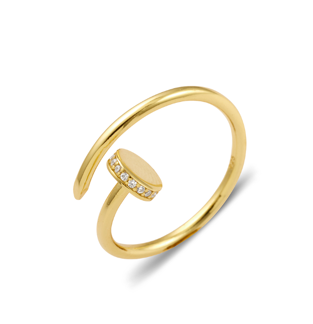 Carmela Dazzling Twisted Nail Ring - Caesar Loves Ava