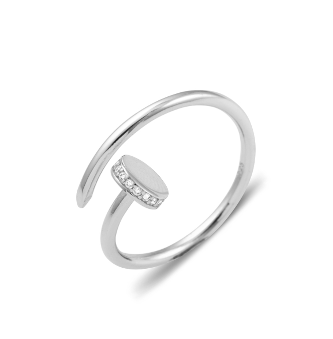 Carmela Dazzling Twisted Nail Ring - Caesar Loves Ava