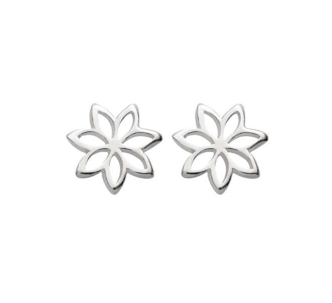 Farah Sterling Silver Open Flower Studs - Caesar Loves Ava