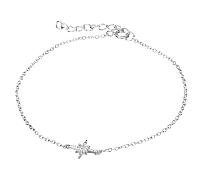 Ronnie Dazzling Silver North Star Fine Bracelet
