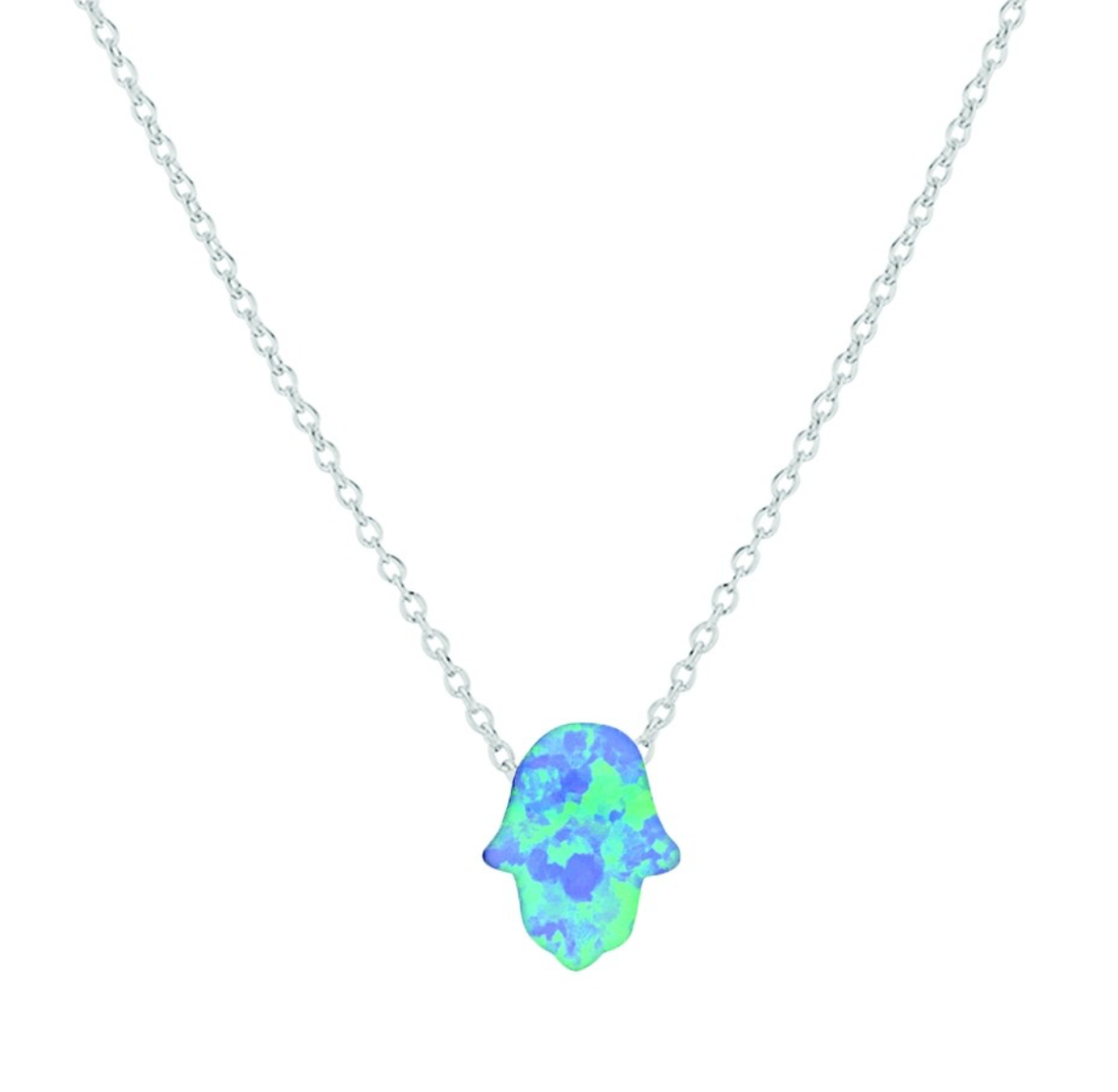 Talita Evil Eye Hamsa Sterling Silver Necklace