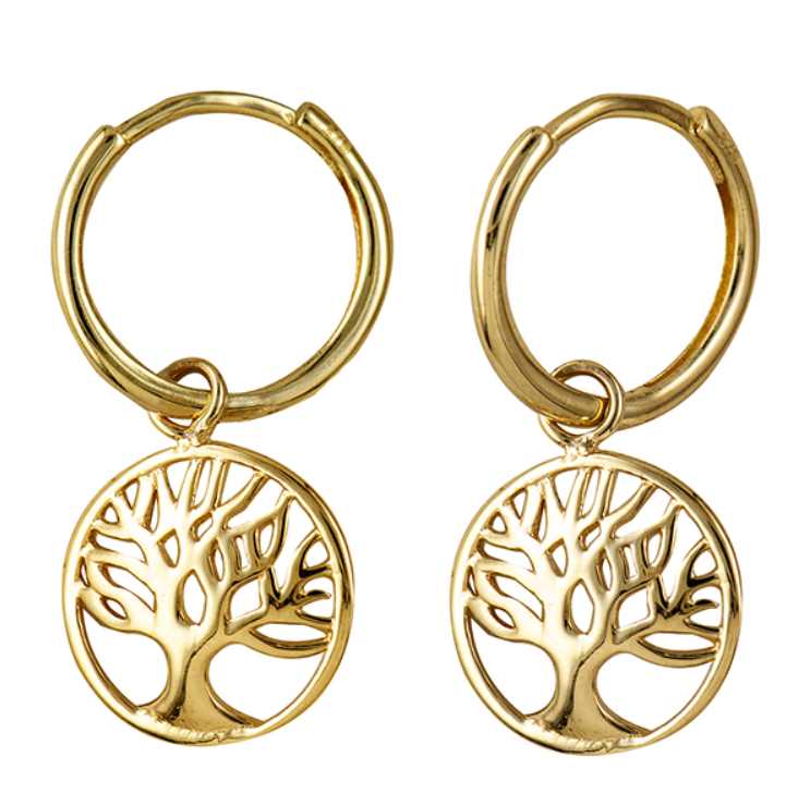 Melana Tree of Life Huggies with Charm