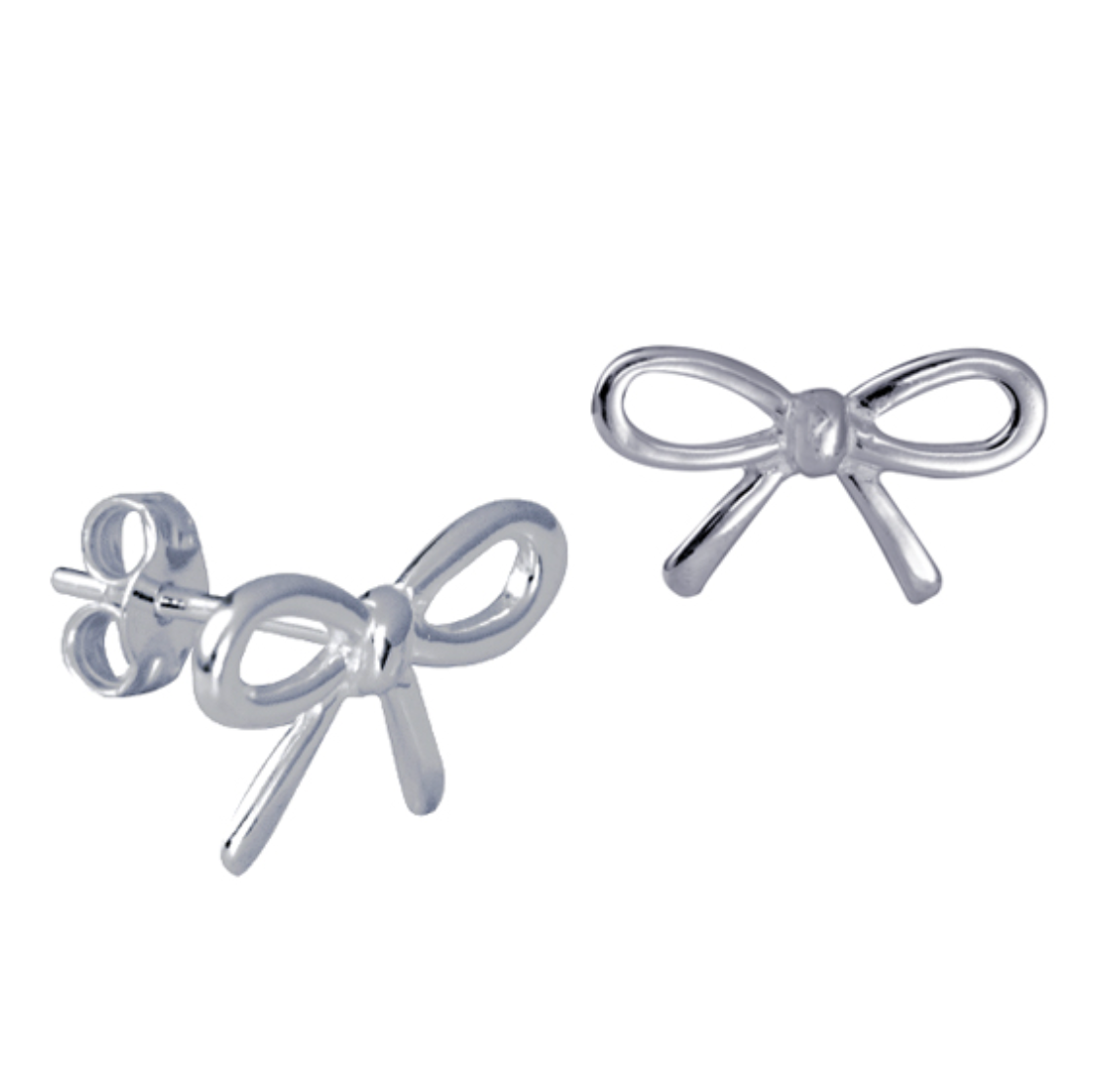 Noa Sterling Silver Bow Stud Earrings