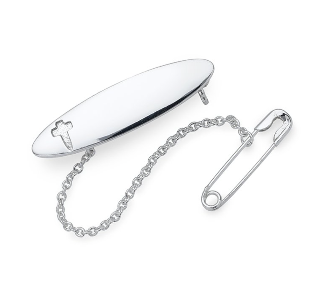 Trinity Sterling Silver Cross Baby Brooch - Caesar Loves Ava