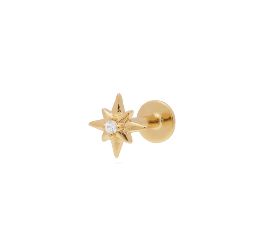 Indie Sterling Silver Star Single Earring