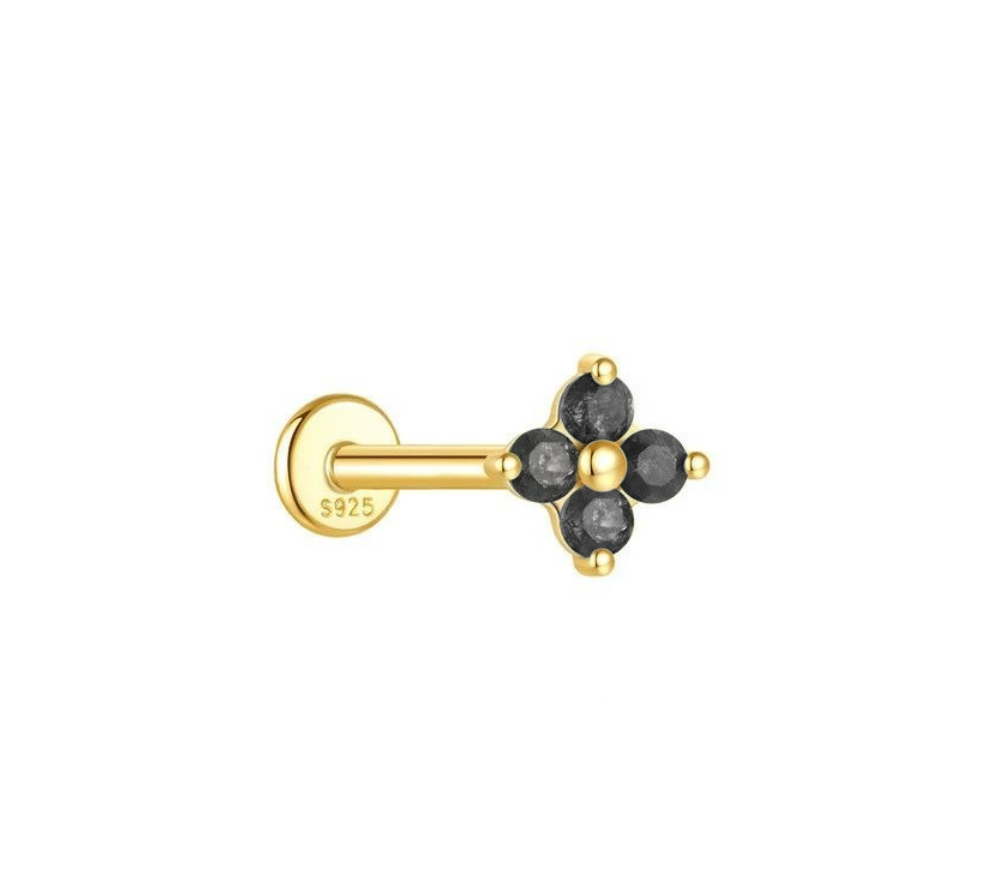 Cordelia Cubic Zirconia Floral Single Stud Earring