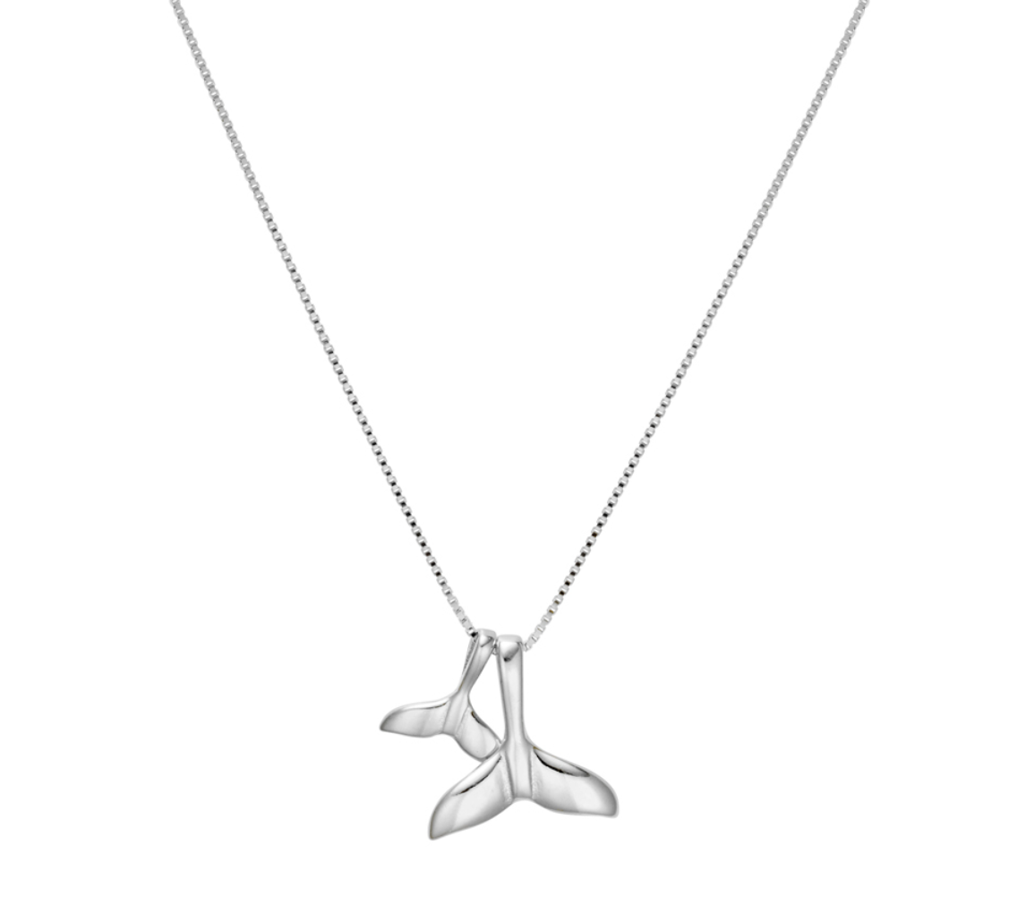 Fia Sterling Silver Whales Tale Necklace