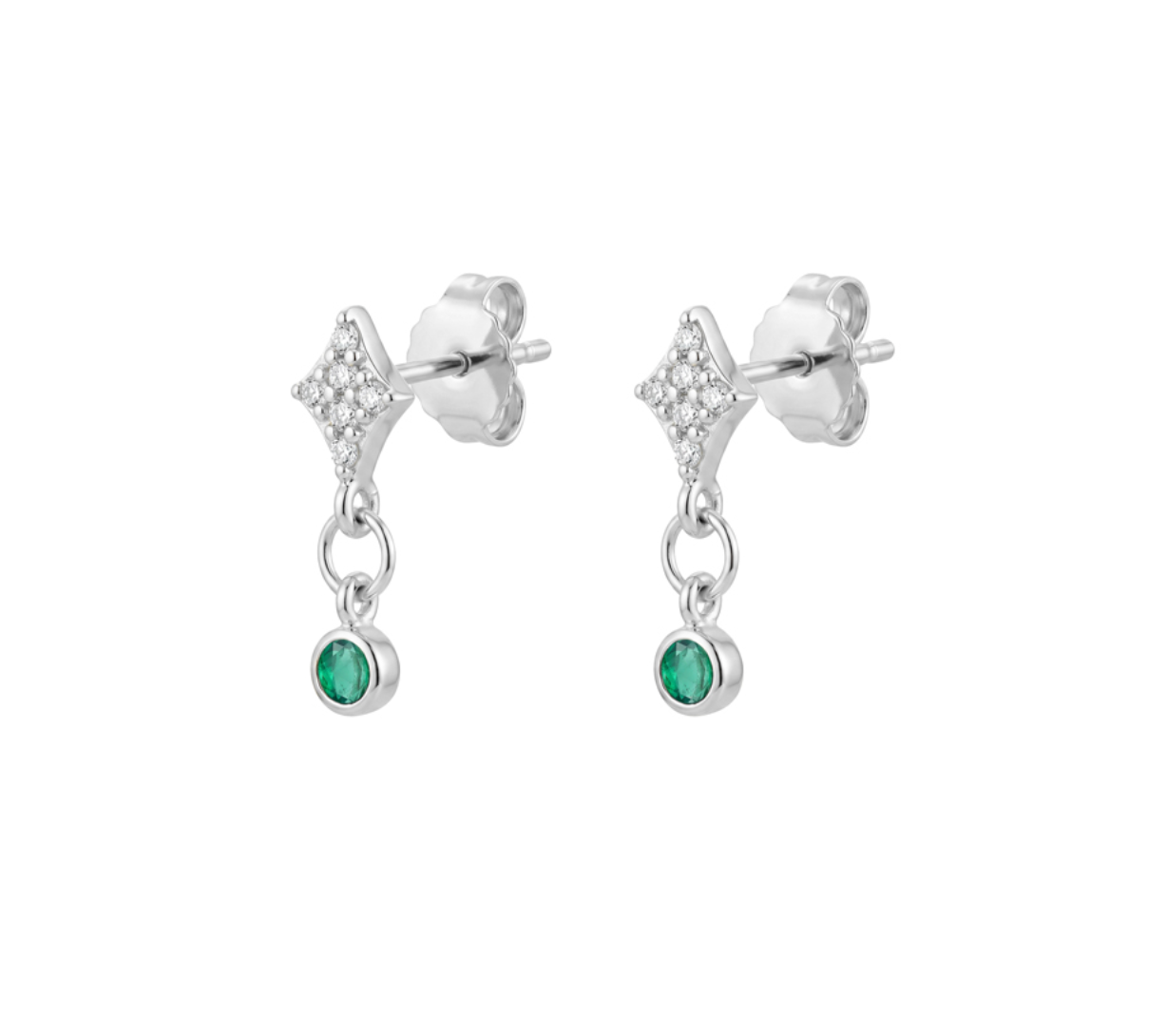 Allegra Dazzling Pave Sterling Silver Drop Earrings