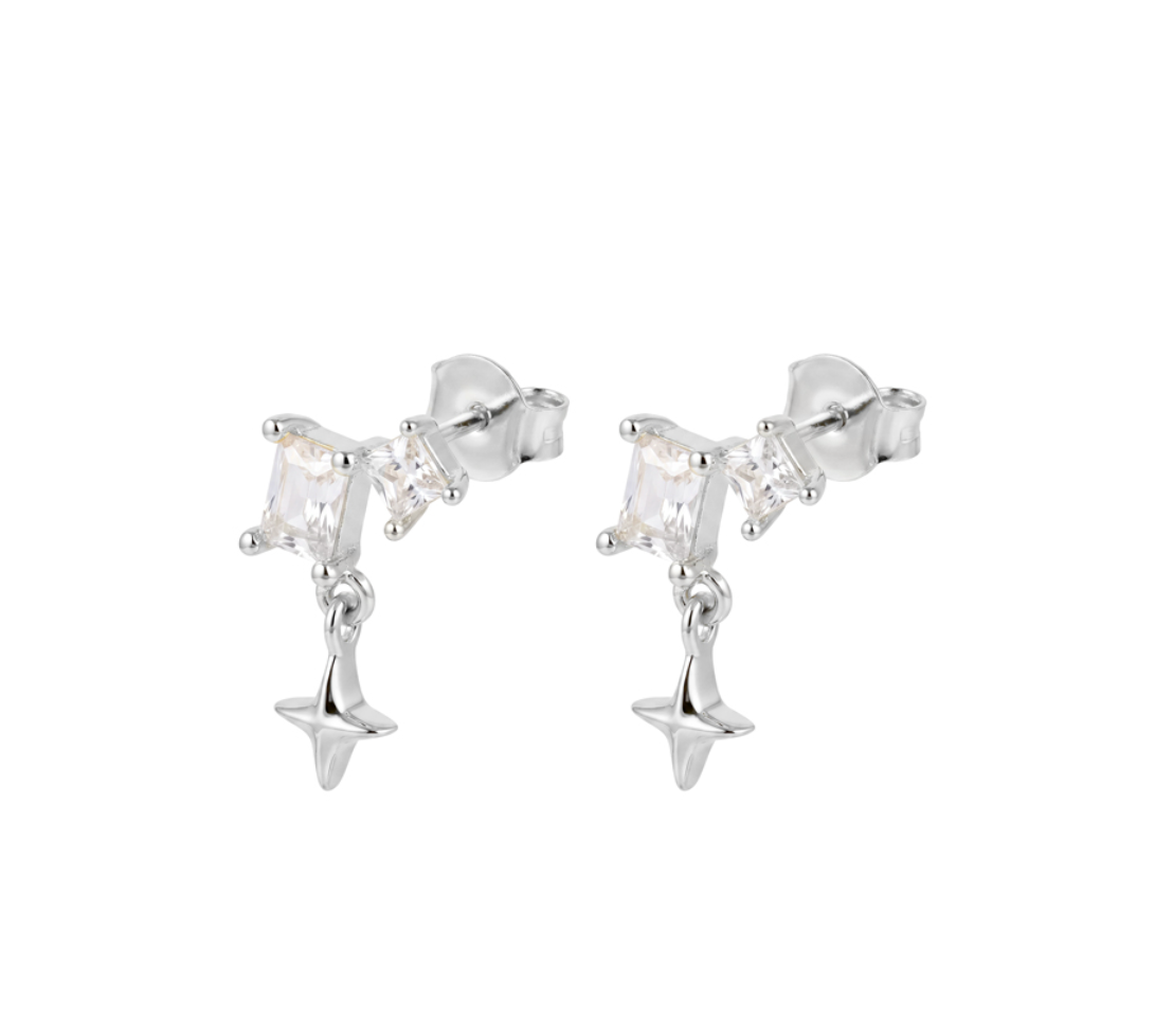Ines Sparkling North Star Drop Earrings