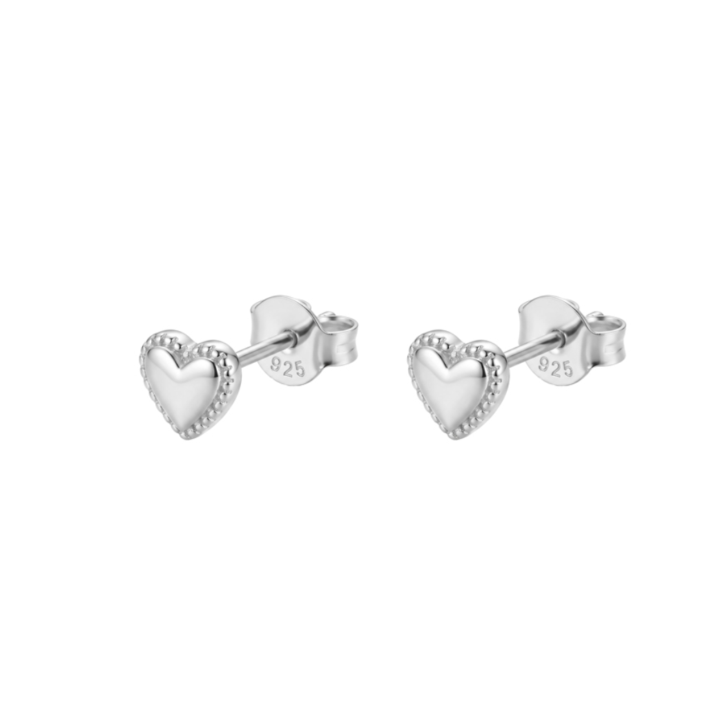 Bess Mini Heart Stud Earrings