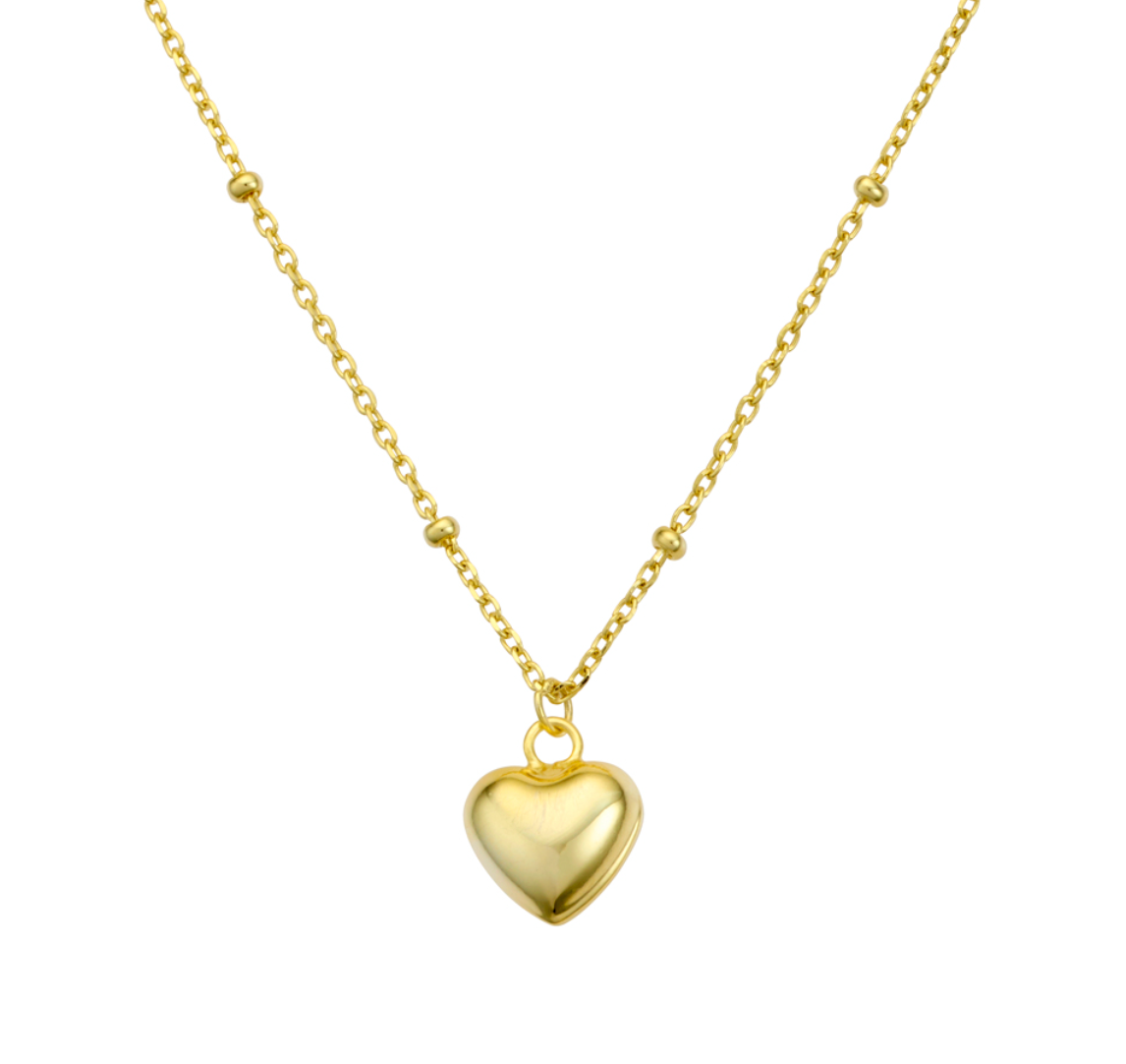 Rylee Mini Puff Heart Necklace