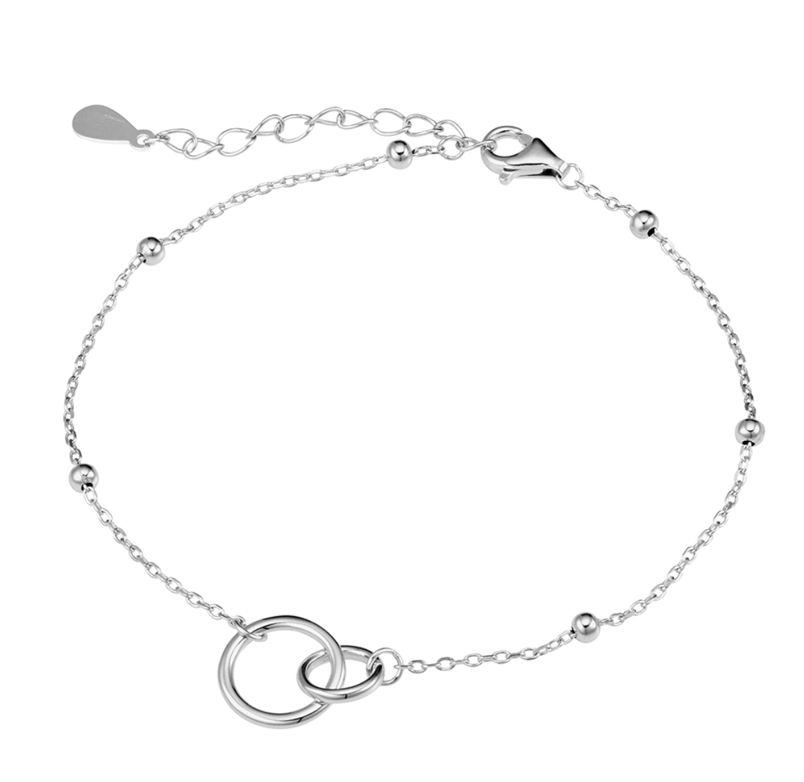 Indigo Sterling Silver Interlocking Beaded Bracelet