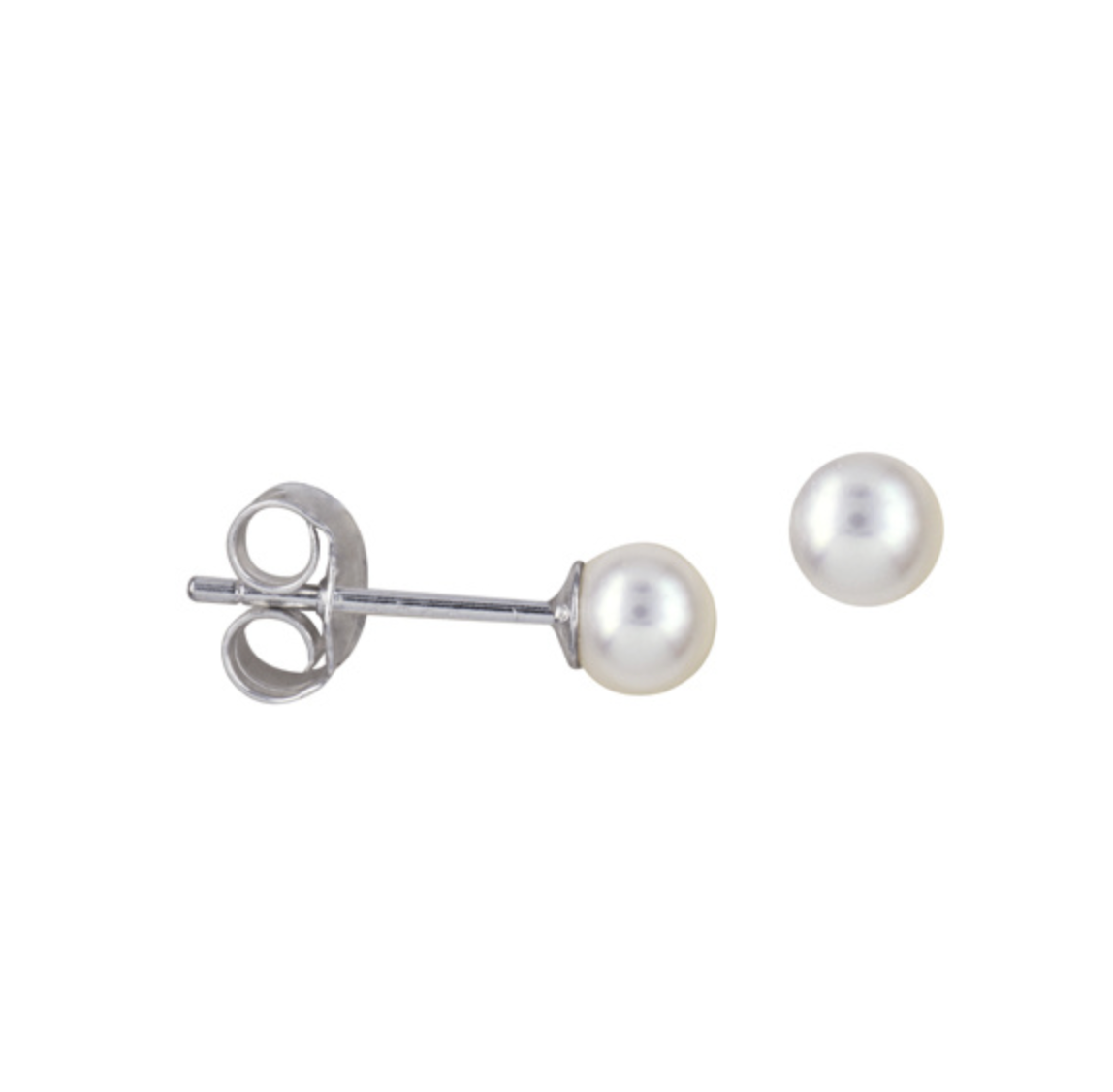 Enya Sterling Silver and Freshwater Pearl Stud Earrings - Caesar Loves Ava