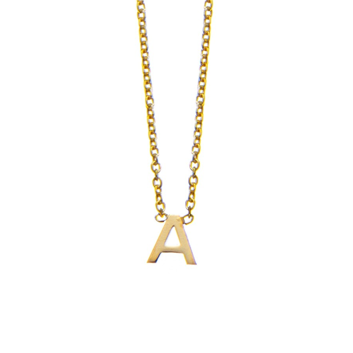 Sterling Silver Gold Plated Initial Necklaces - Caesar Loves Ava