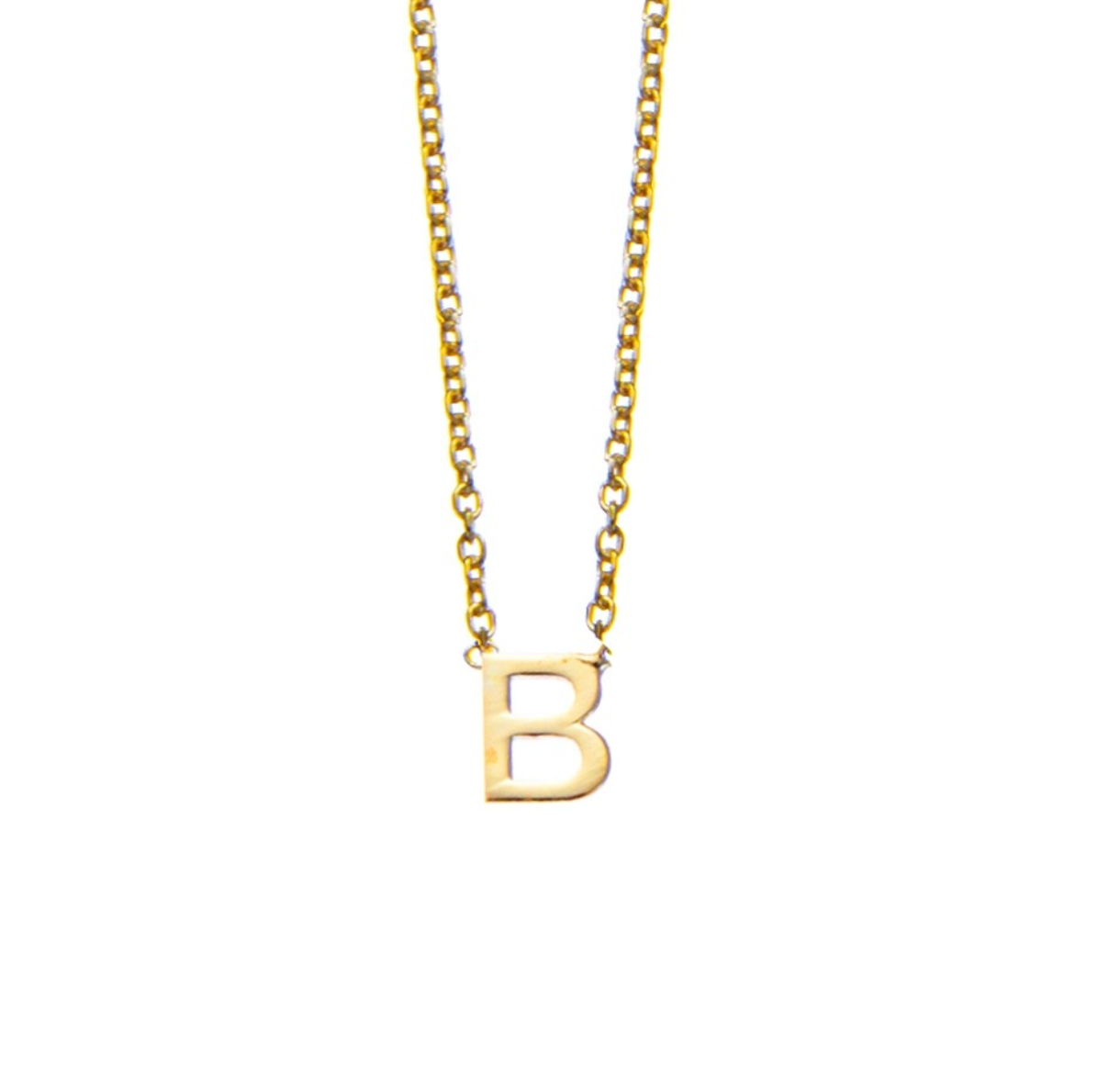 Sterling Silver Gold Plated Initial Necklaces - Caesar Loves Ava