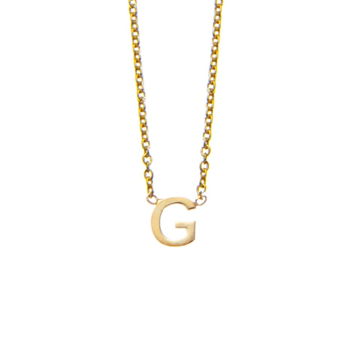 Sterling Silver Gold Plated Initial Necklaces - Caesar Loves Ava