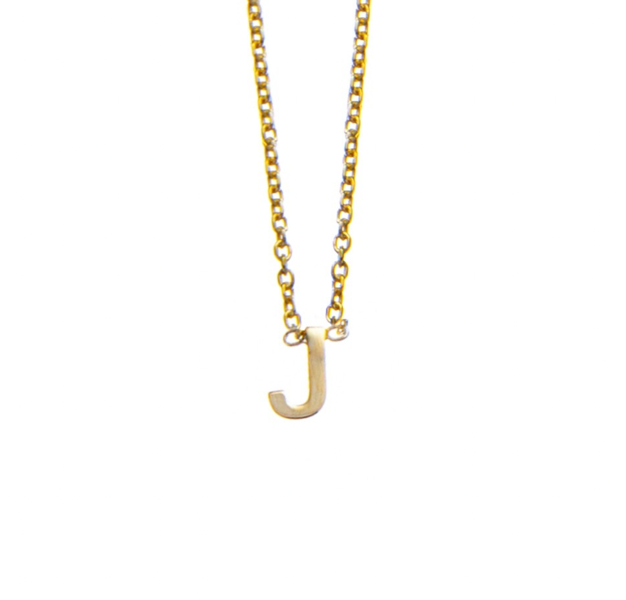 Sterling Silver Gold Plated Initial Necklaces - Caesar Loves Ava