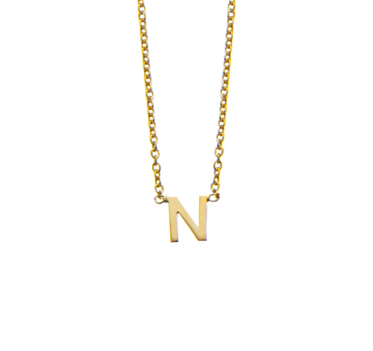 Sterling Silver Gold Plated Initial Necklaces - Caesar Loves Ava