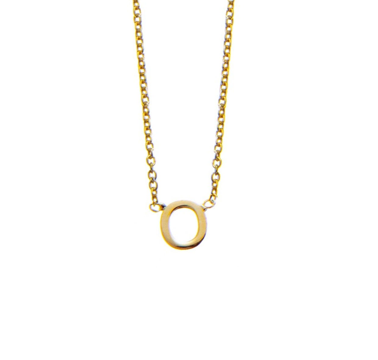 Sterling Silver Gold Plated Initial Necklaces - Caesar Loves Ava