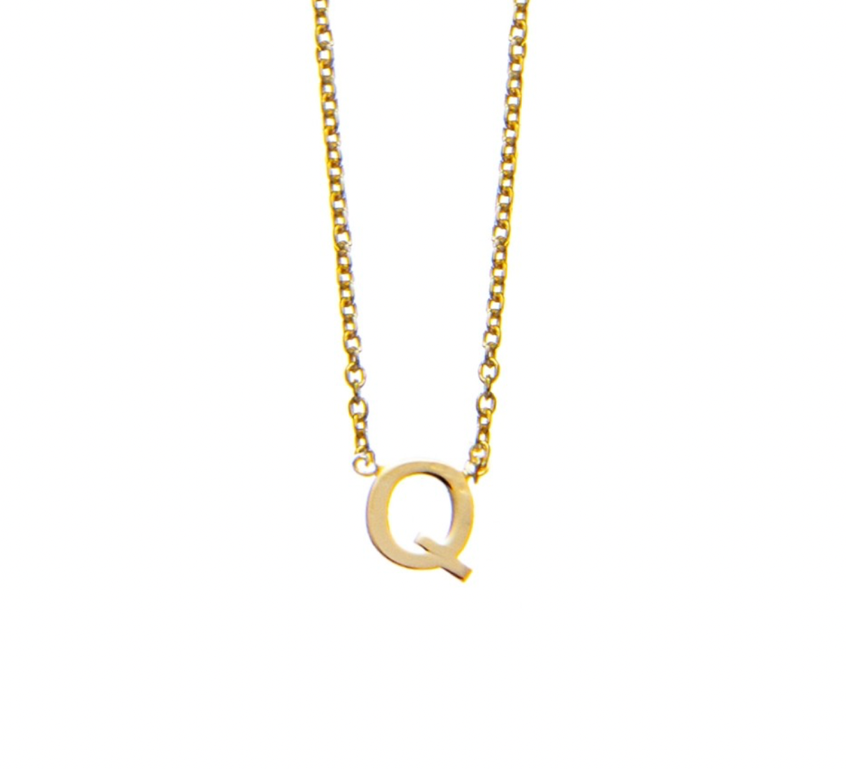 Sterling Silver Gold Plated Initial Necklaces - Caesar Loves Ava