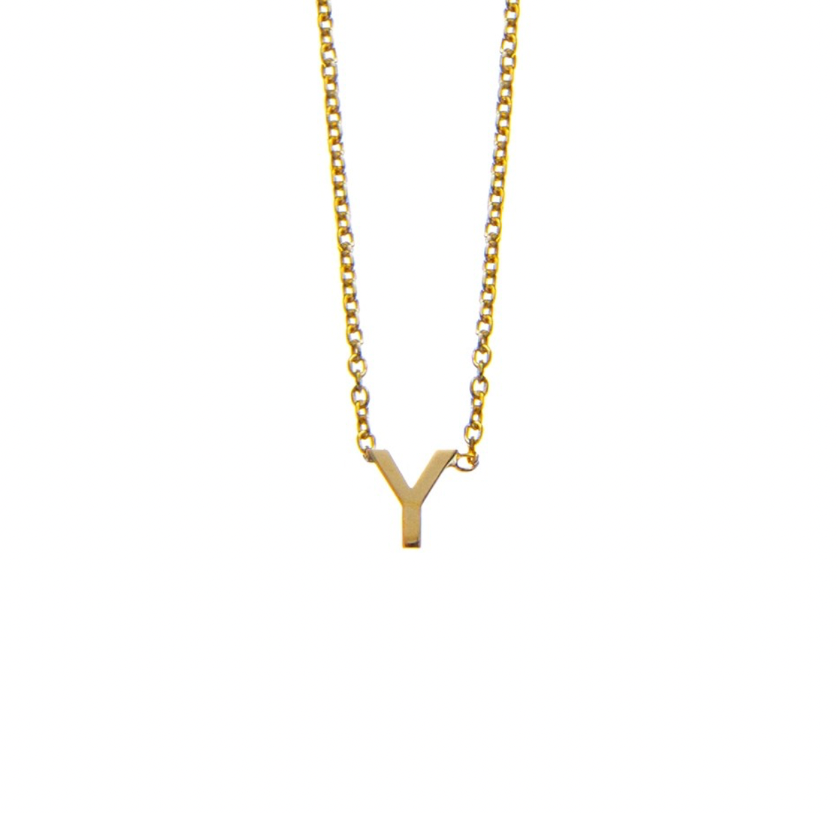 Sterling Silver Gold Plated Initial Necklaces - Caesar Loves Ava