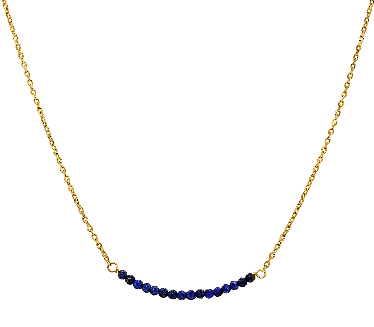 Kendall Gold Plated Silver Gemstone Bar Necklace - Caesar Loves Ava