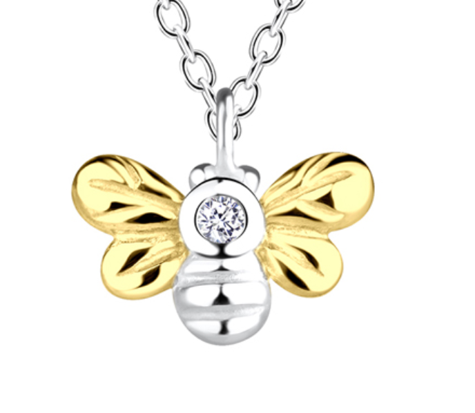 Barbara Sterling Silver Dazzling Bee Necklace - Caesar Loves Ava