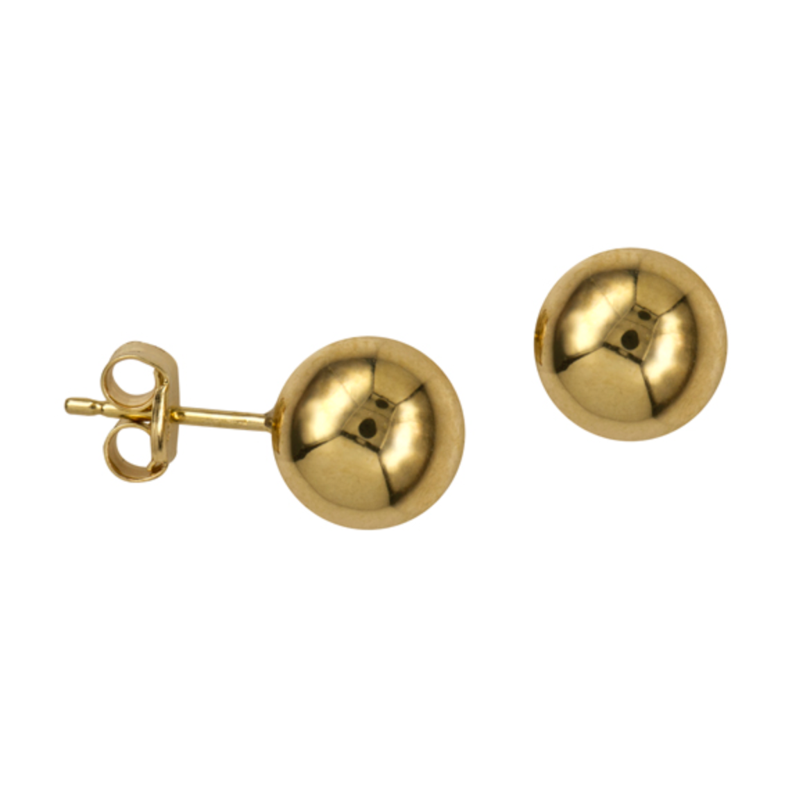 8mm Ball Studs - Solid Gold and Sterling Silver