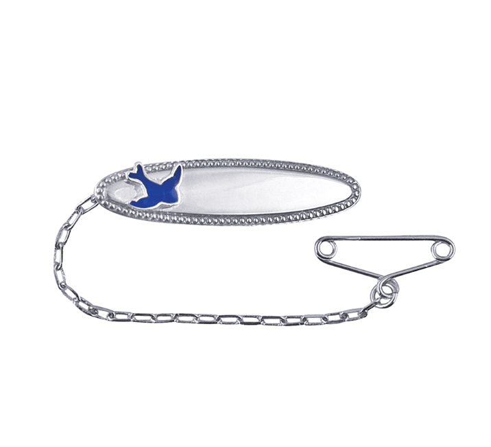 Beatrix Sterling Silver Children's Brooch with Enamel Bluebird of Happiness - Caesar Loves Ava