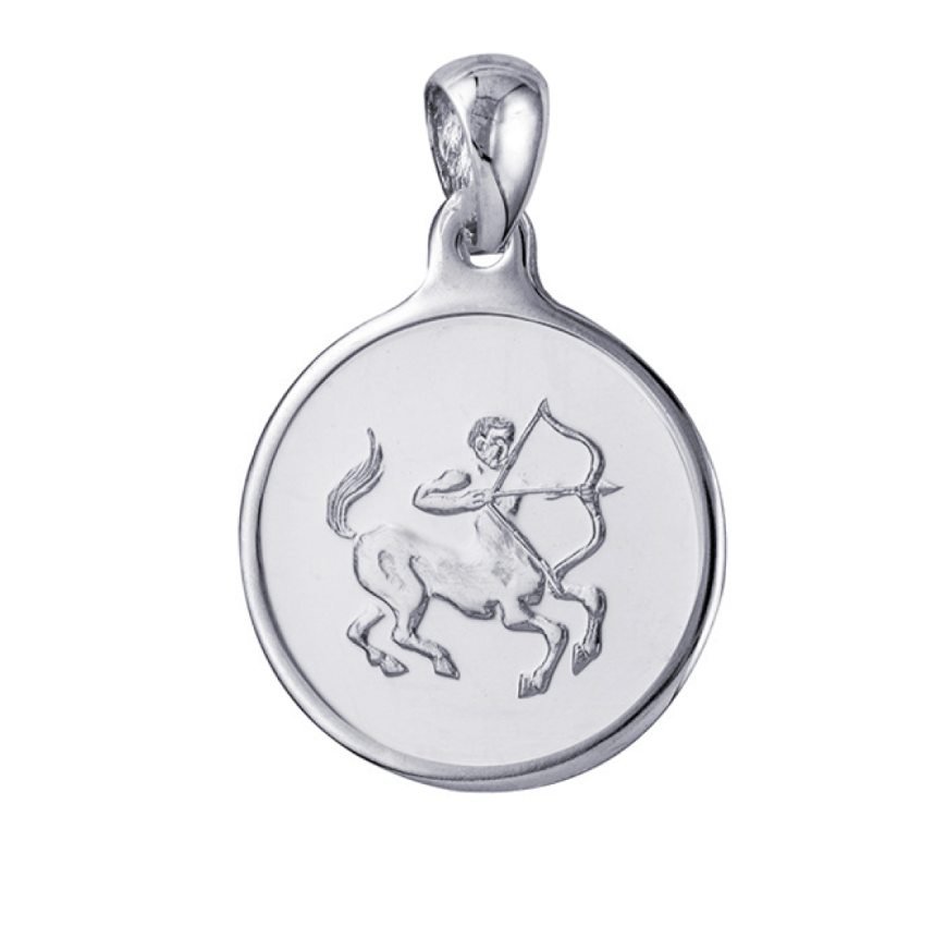 Round Cut Out Zodiac Pendants - Sterling Silver - Caesar Loves Ava