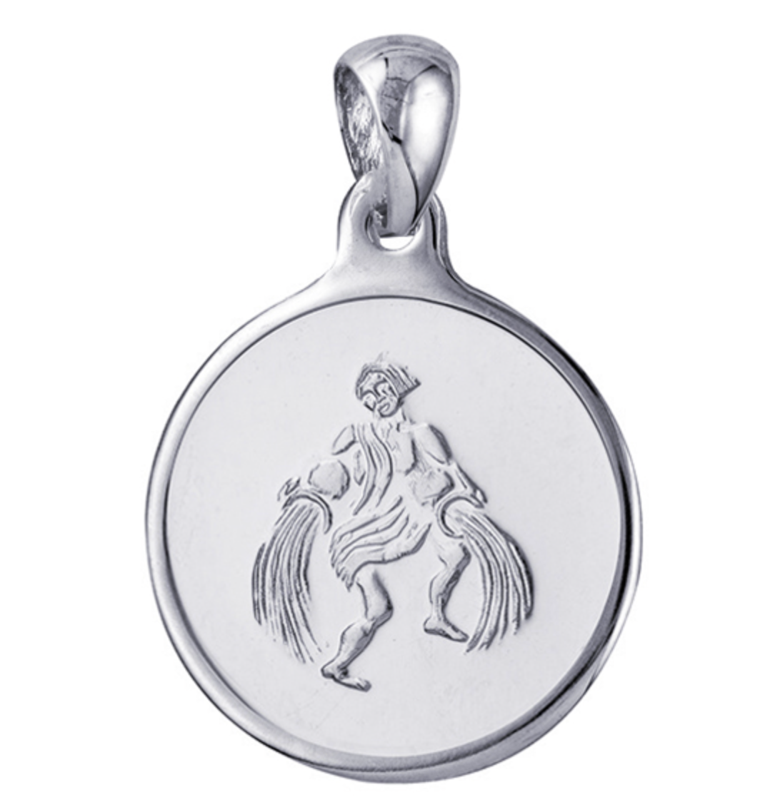 Round Cut Out Zodiac Pendants - Sterling Silver - Caesar Loves Ava
