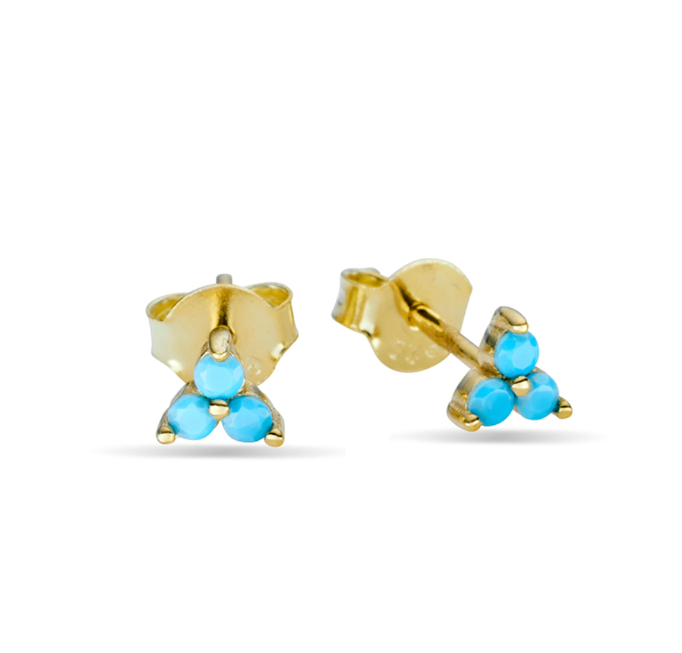 Tahlia Sterling Silver and Turquoise Studs